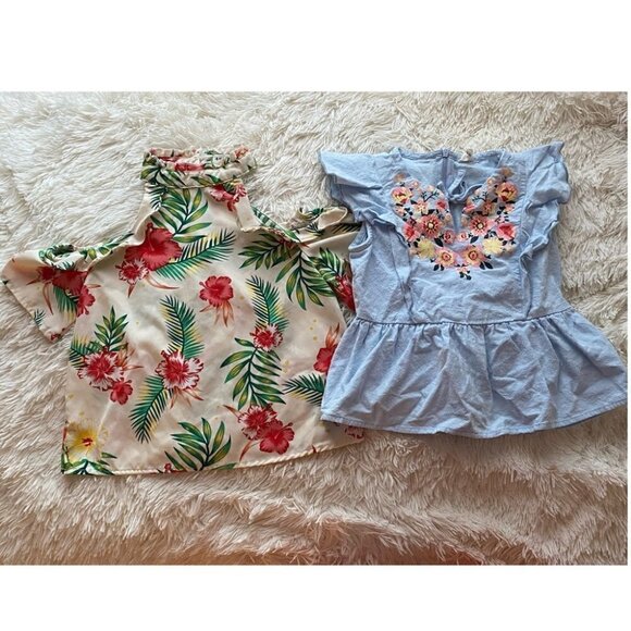 𝅺GIRL Floral Blouses Size 7Y - Picture 2 of 13